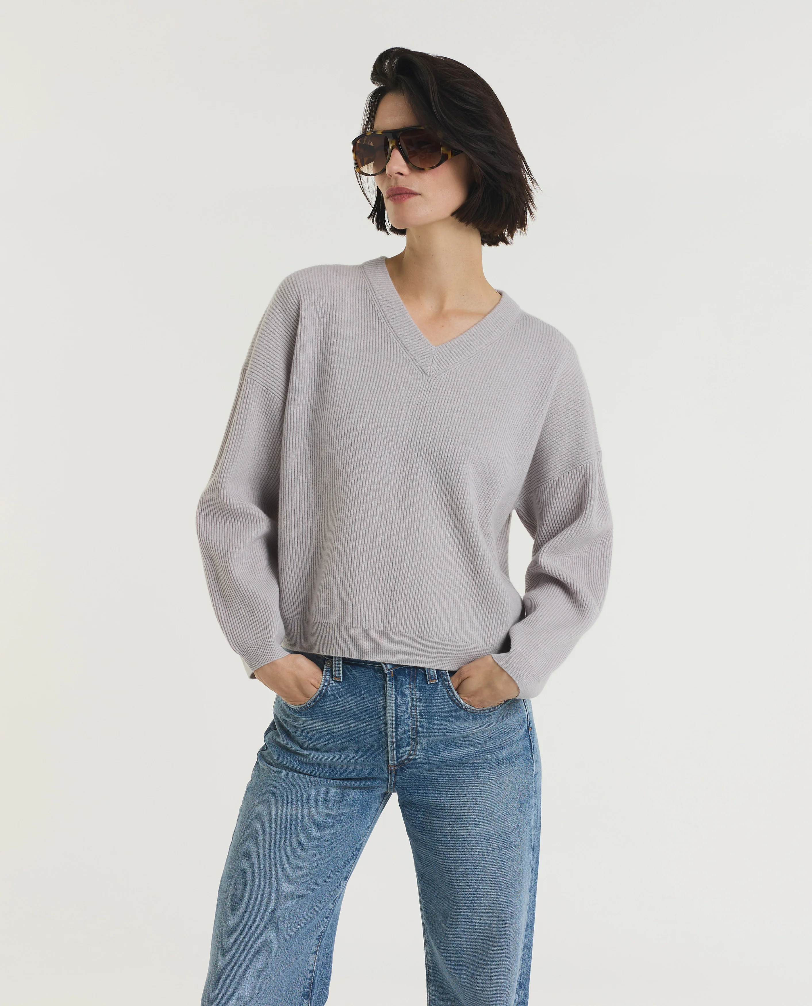 Wol Cashmere V-Hals trui - Image 5
