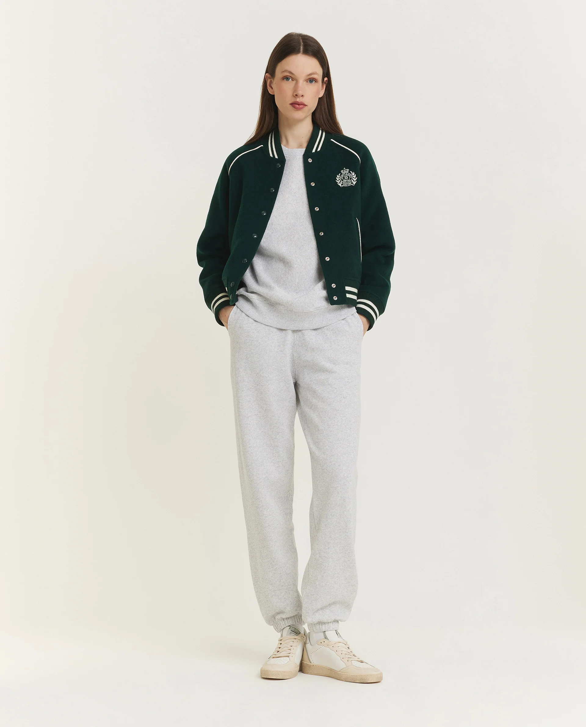 Wol Cashmere Varsity Jacket - Groen - Image 3