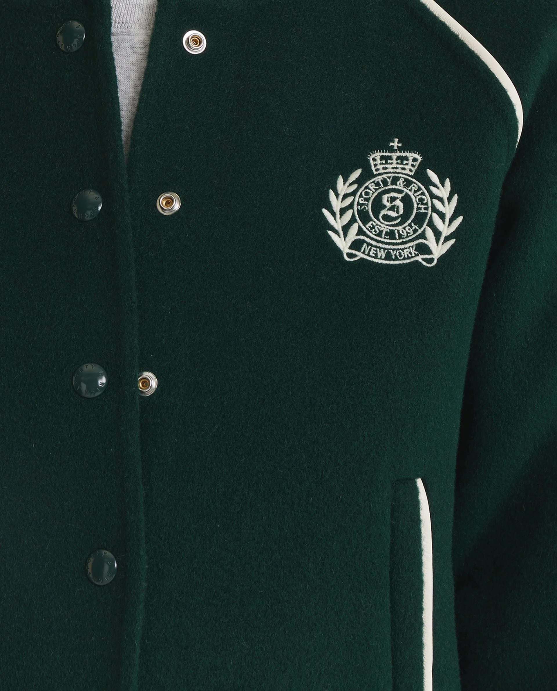 Wol Cashmere Varsity Jacket - Groen - Image 6