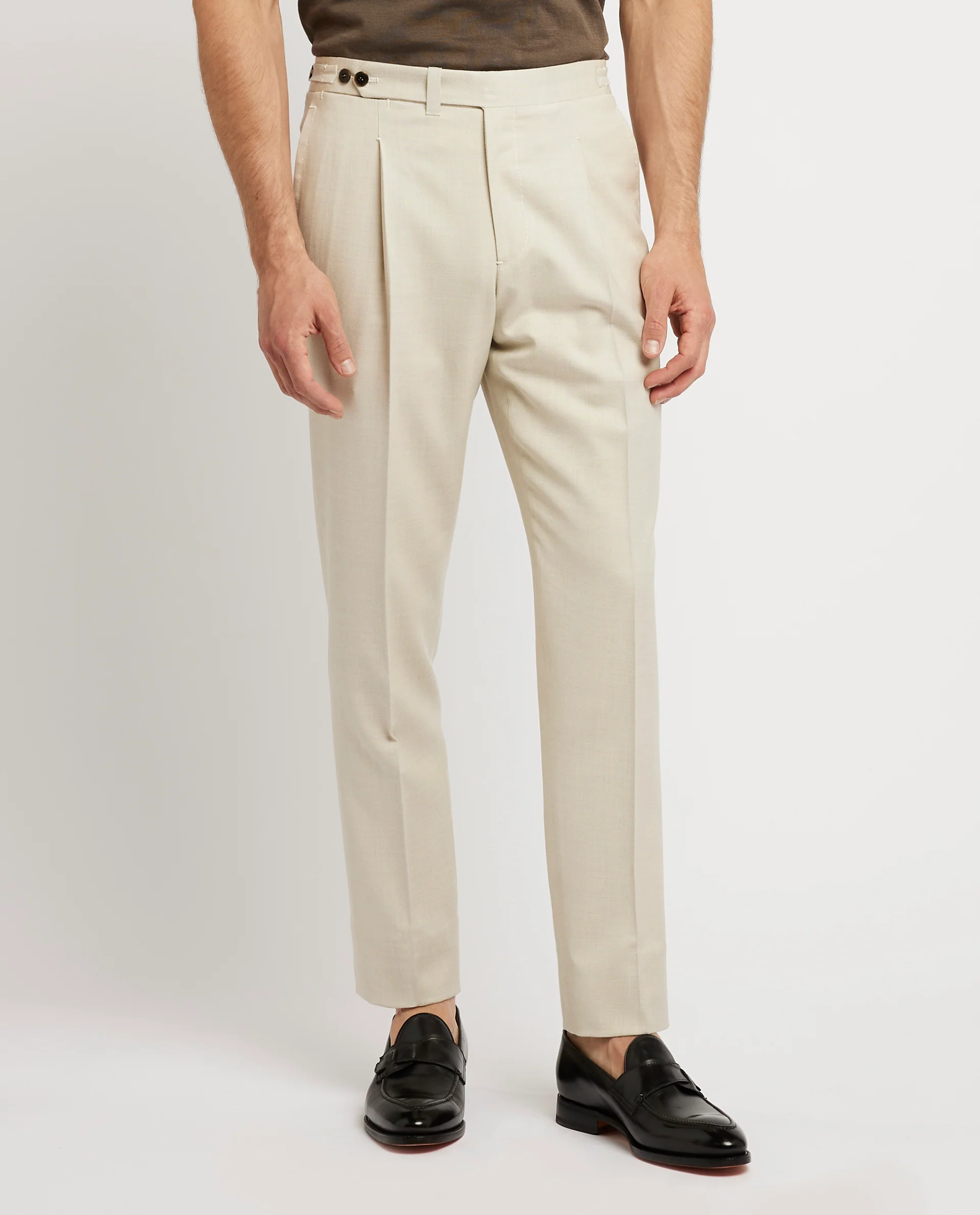 Wol Mix Broek - Ecru - Image 2