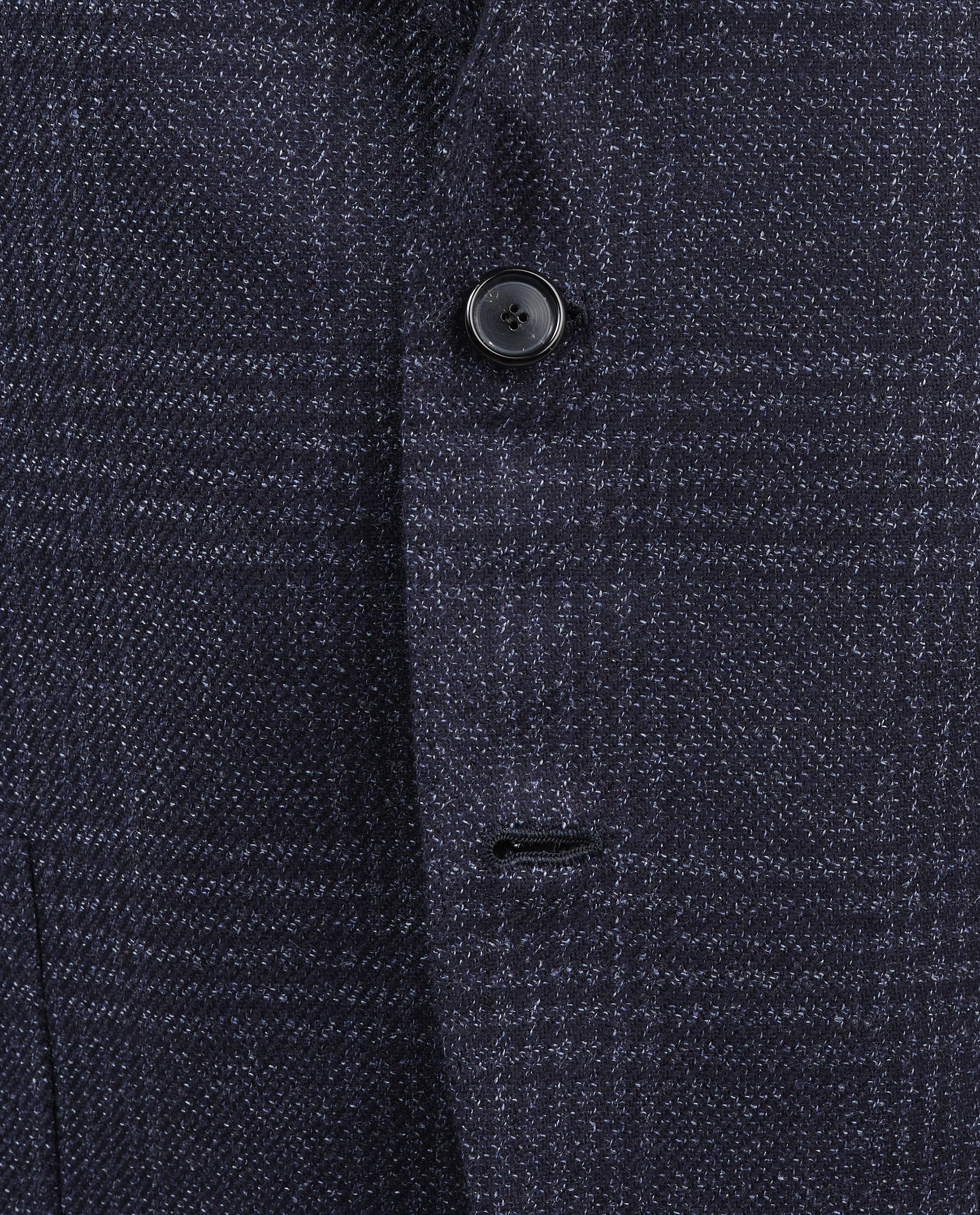 Wol Zijden Glencheck Jasje - Donkerblauw - Image 26
