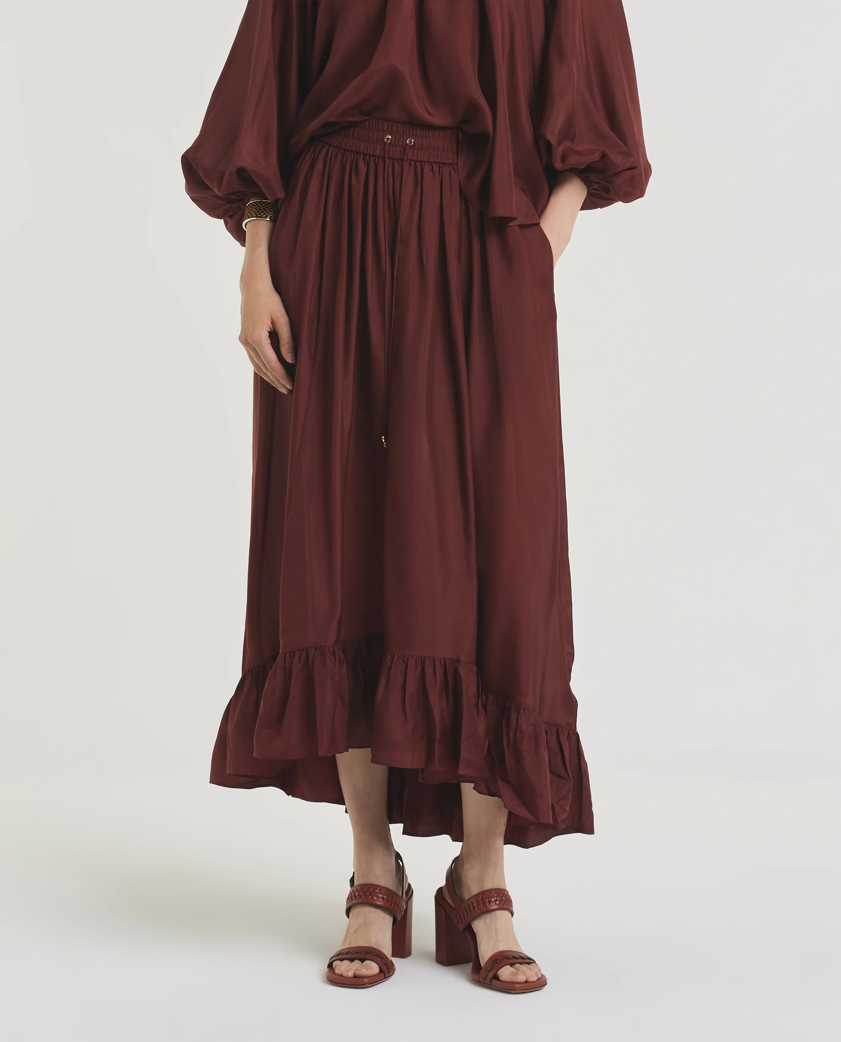 Zijden Aster Maxi-Rok - Image 2