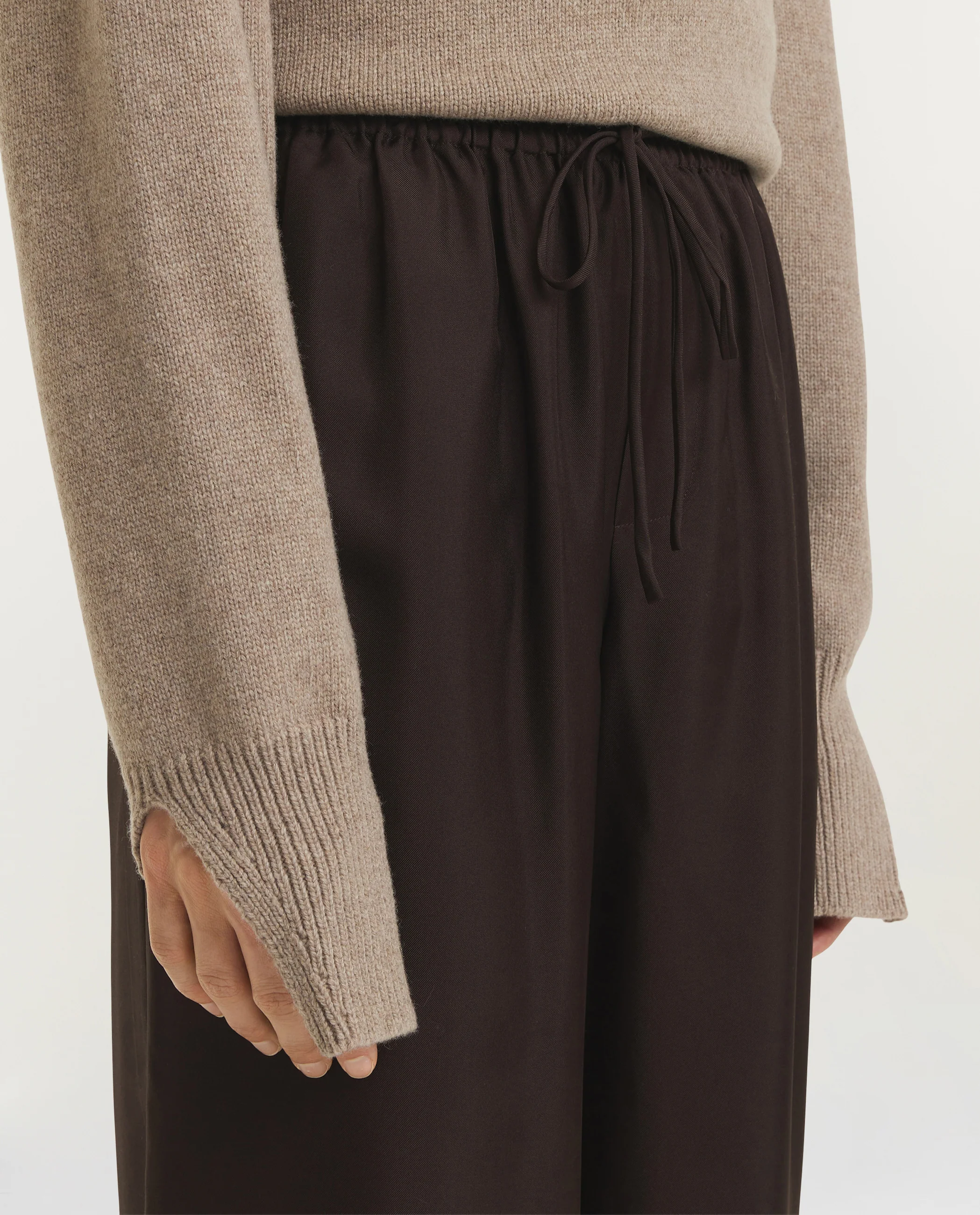 Zijden Wijde Broek - Bruin - Image 5